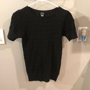 Black crew neck sweater